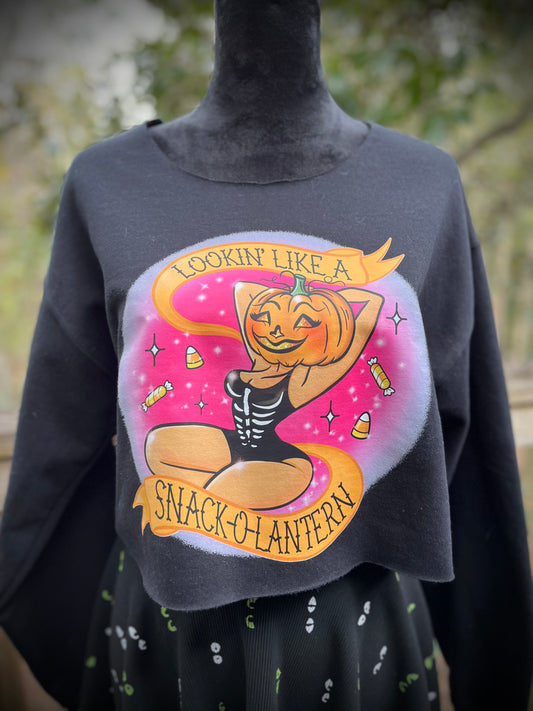 Snack O' Lantern Cropped Crewneck