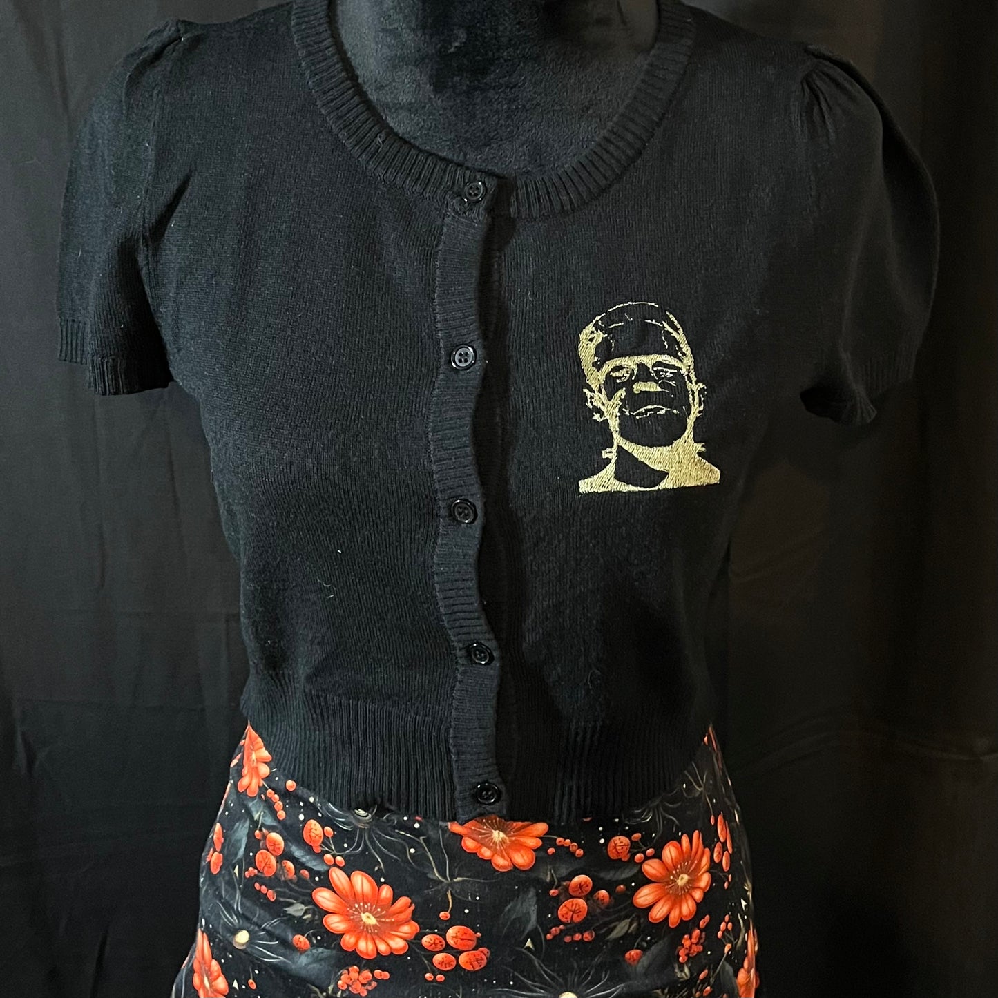 Frankenstein's Monster Cropped Cardigan