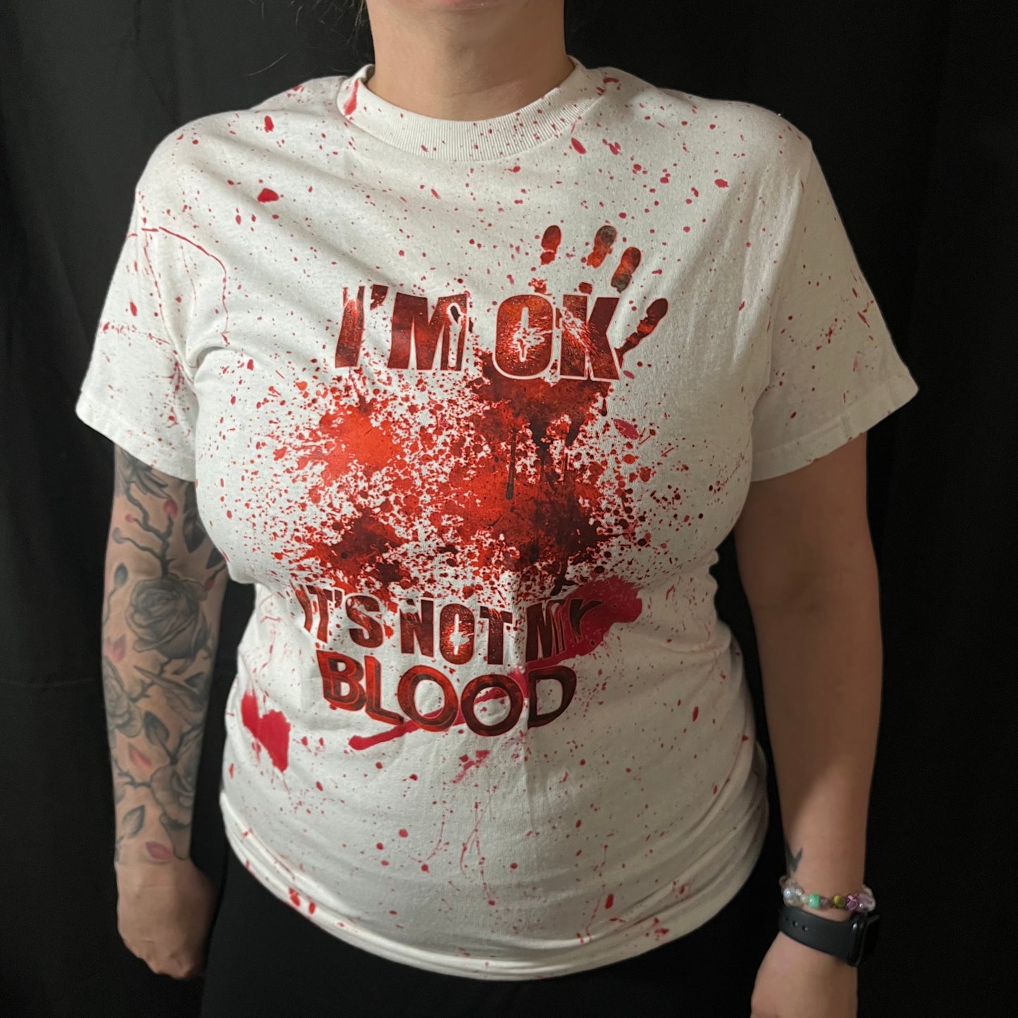 I'm Ok Blood Splattered Tee